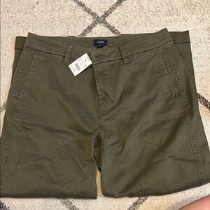 NWT J. Crew Olive Green Chino Ankle Pants